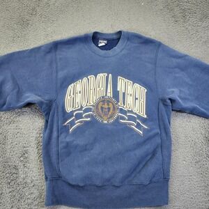 VTG JanSport Georgia Tech Sweatshirt Crewneck Pullover College‎ Made in USA L